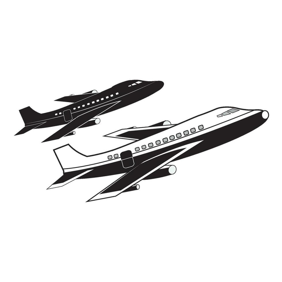 airplane icon logo vector design template