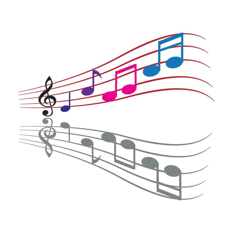 musical note icon vector