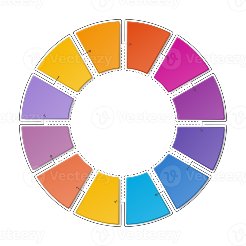 Infographic with 12 steps, process or options. png