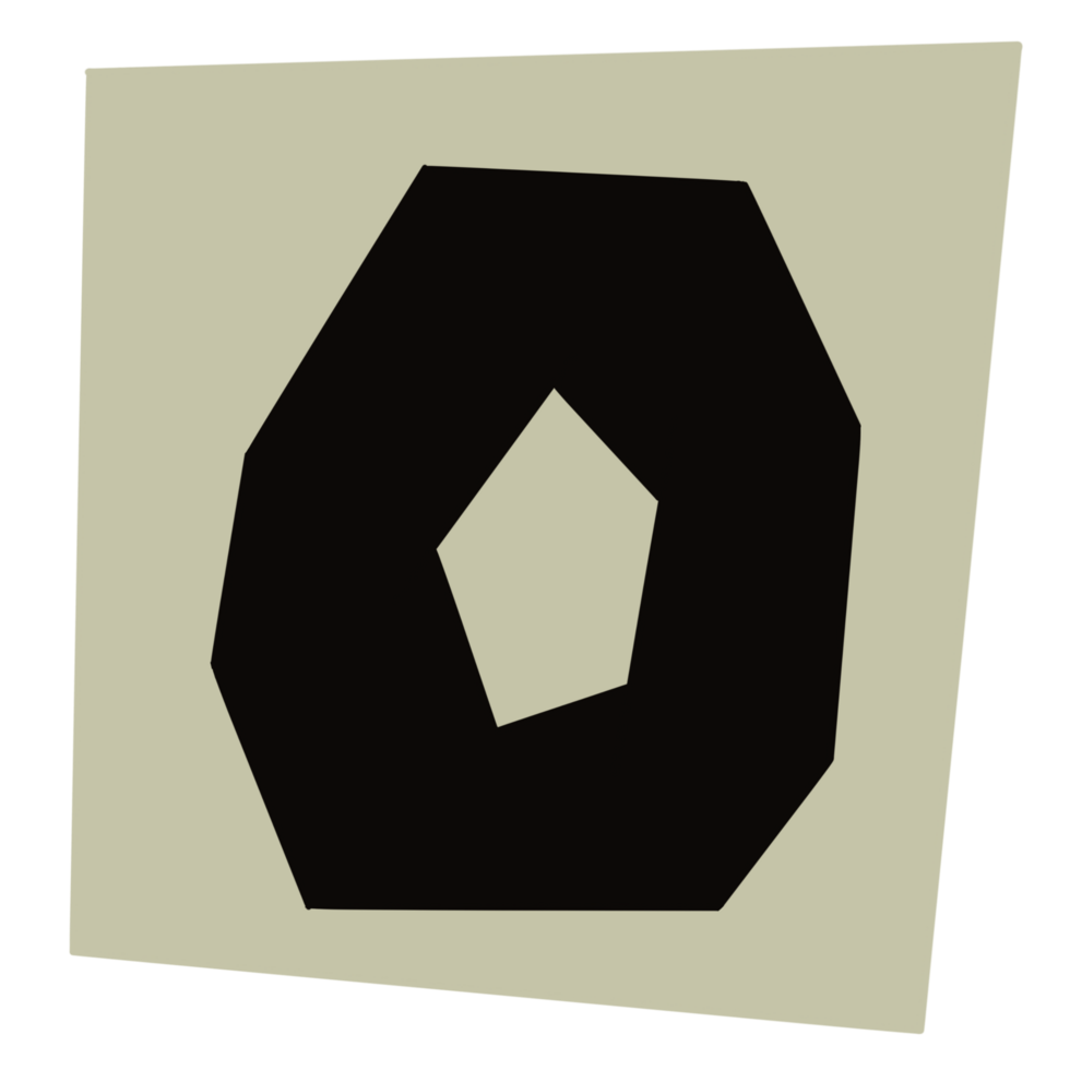 number paper cut typography png