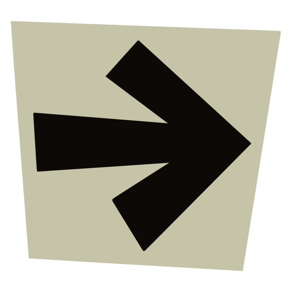 paper style ransom note symbol arrow png