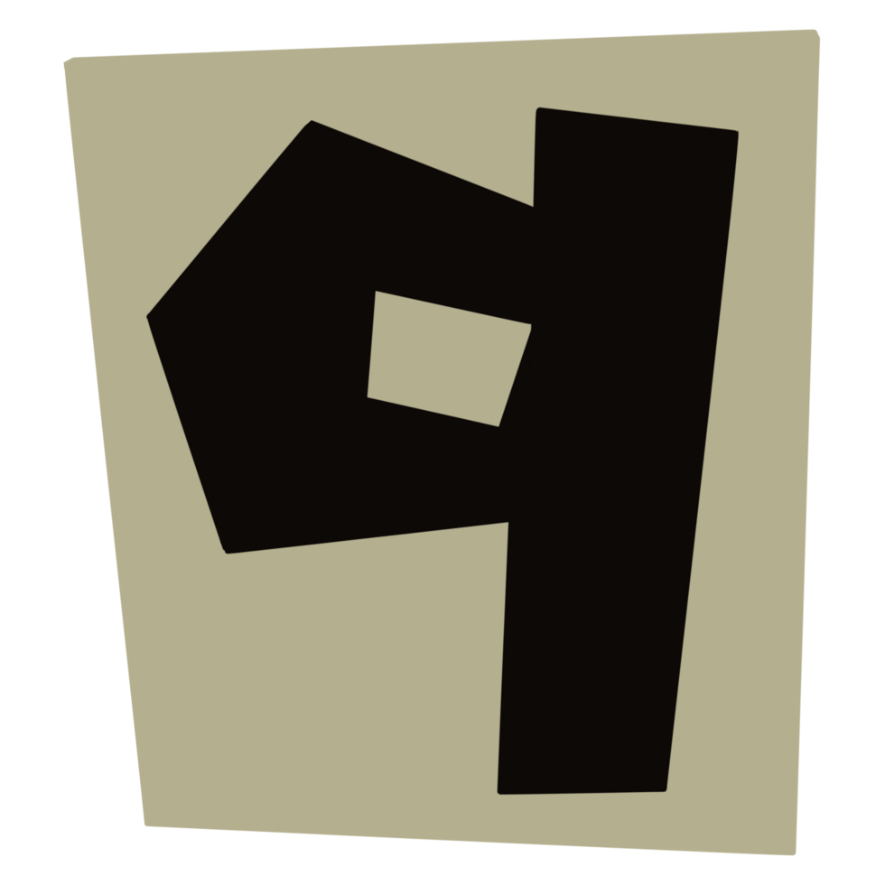 Paper style ransom note letter png