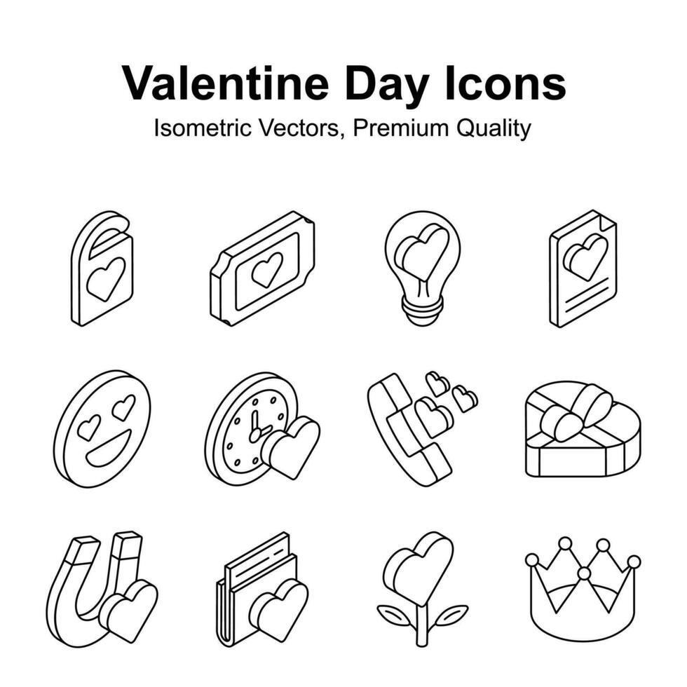 Get your hold on this creatively crafted valentines day vectors set, up for premium use