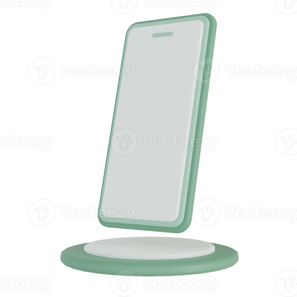 3D Smartphone with podium png