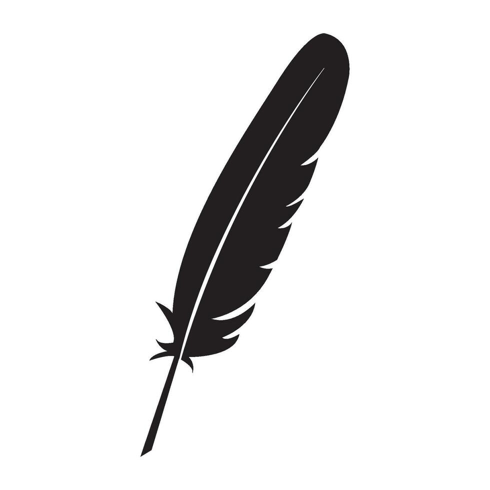 Quill icon logo vector design template