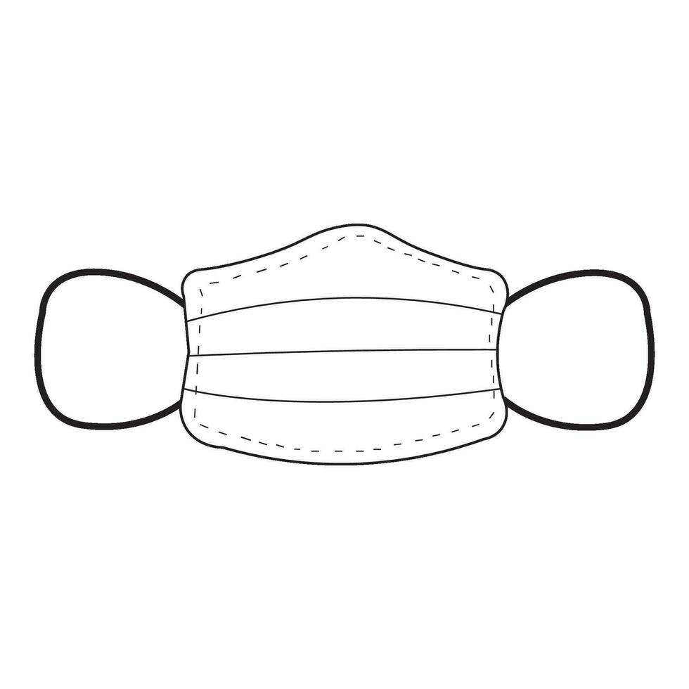 face mask icon logo vector design template