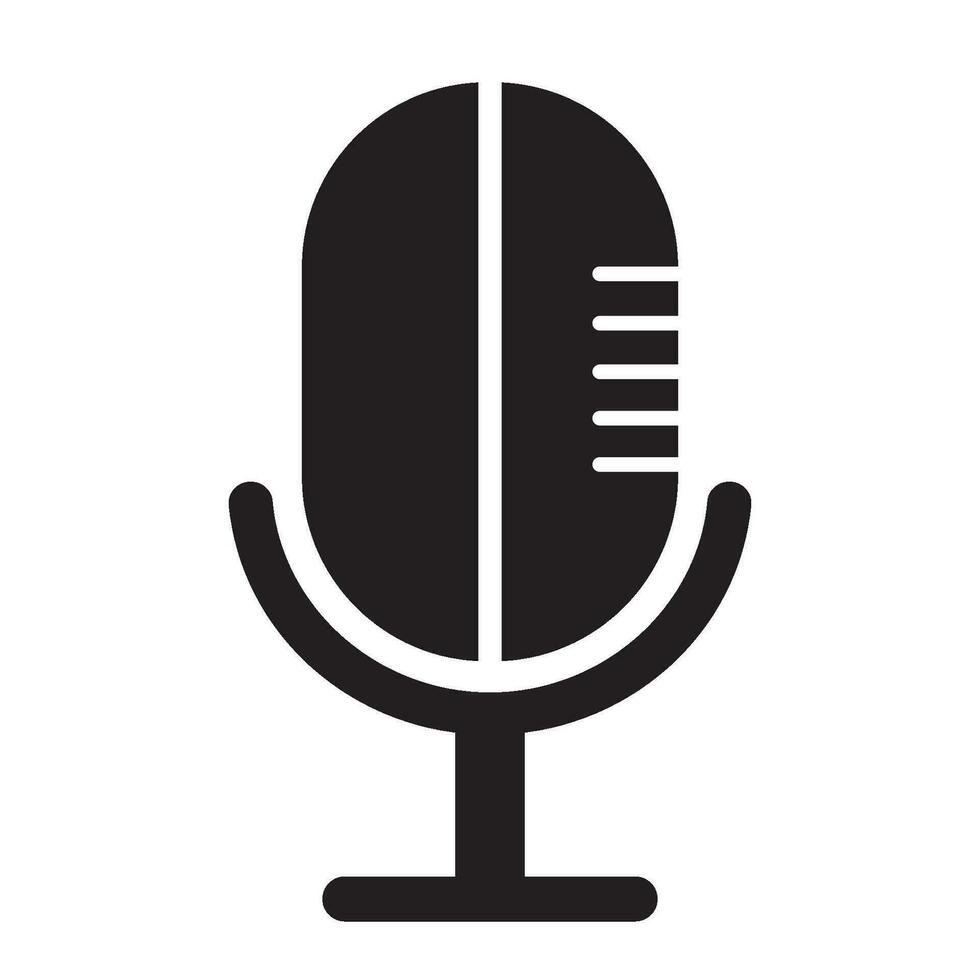 mic icon logo vector design template