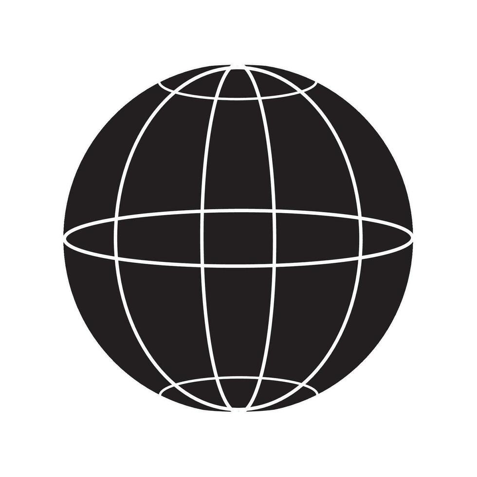 globe icon logo vector design template