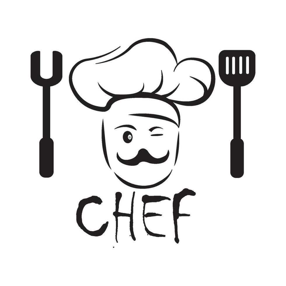 cocinero icono logo vector diseño modelo