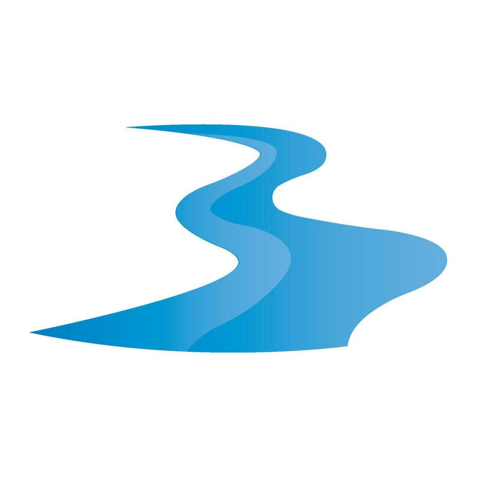 río icono logo vector diseño modelo