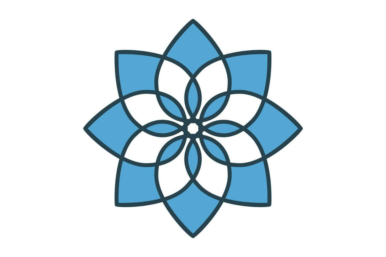 Lotus flower icon. icon related to purity and beauty in spa treatments. flat line icon style. element illustration vector