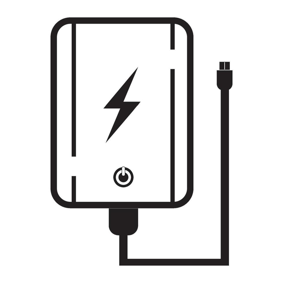 power bank icon logo vector design template