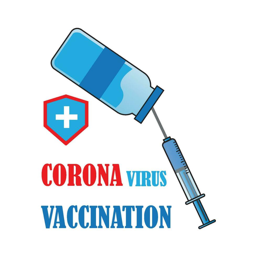 vaccine icon logo vector design template