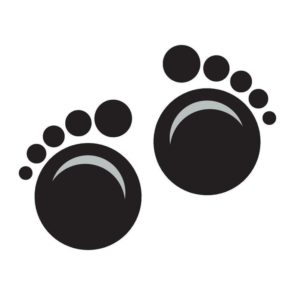 footprints icon logo vector design template