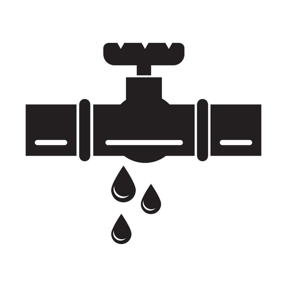 water pipe icon logo vector design template