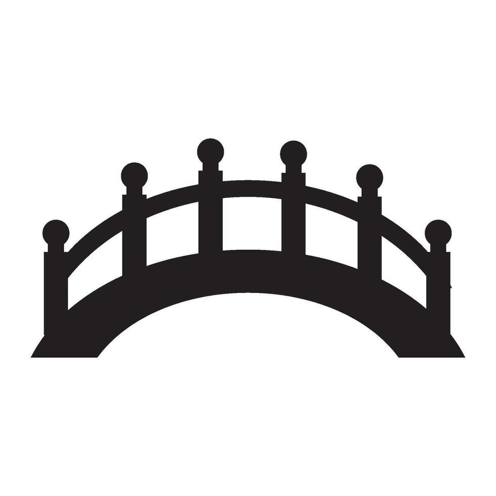 puente icono logo vector diseño modelo