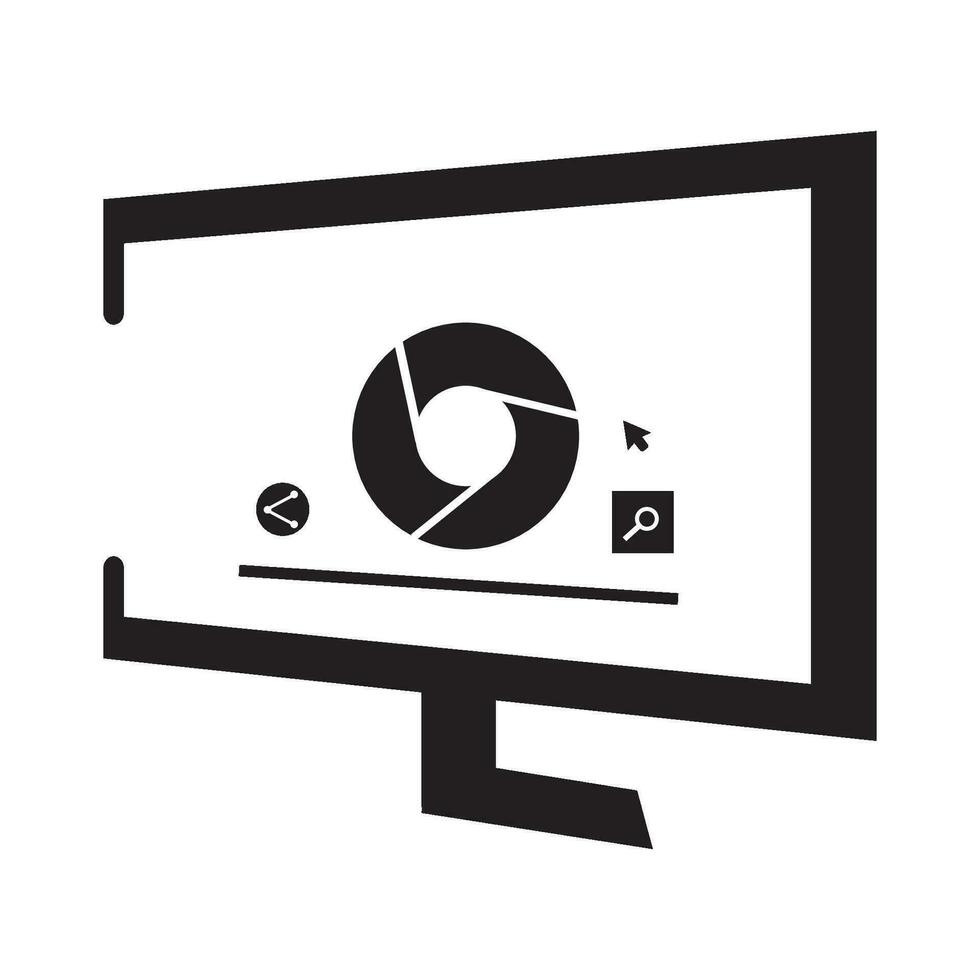 computer icon logo vector design template