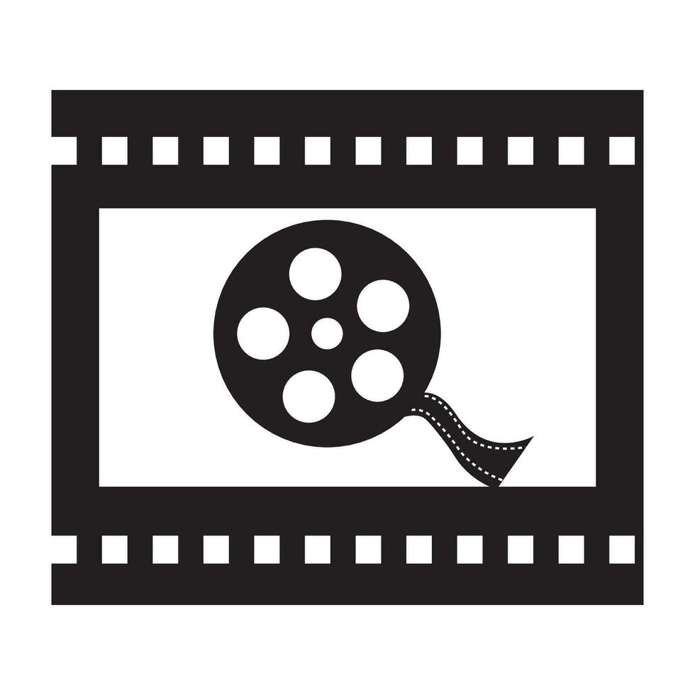 film roll icon logo vector design template