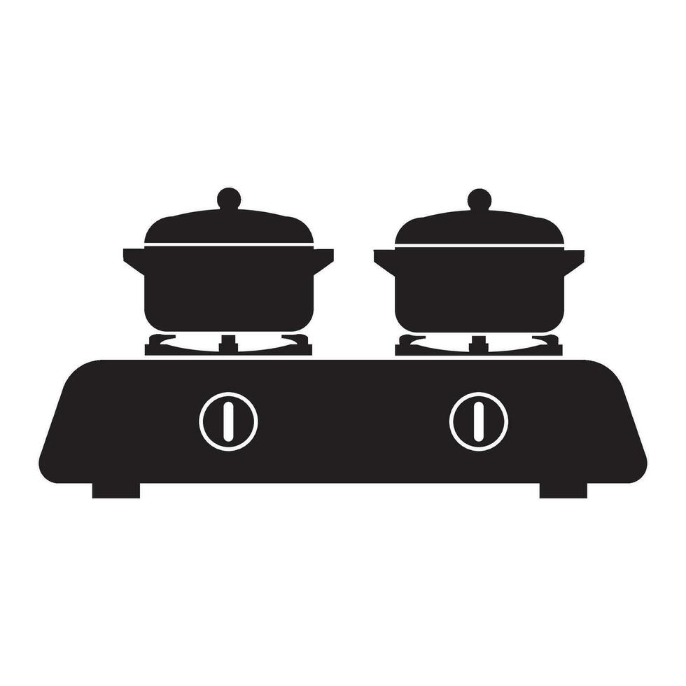 stove icon logo vector design template