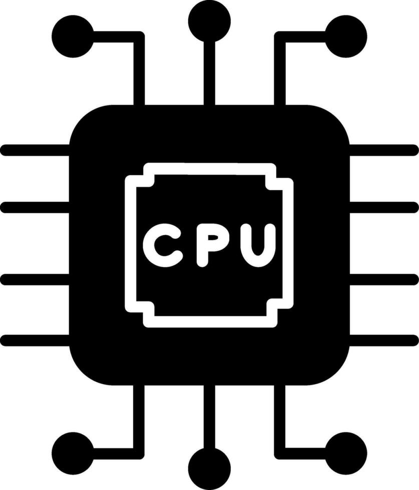 icono de vector de cpu