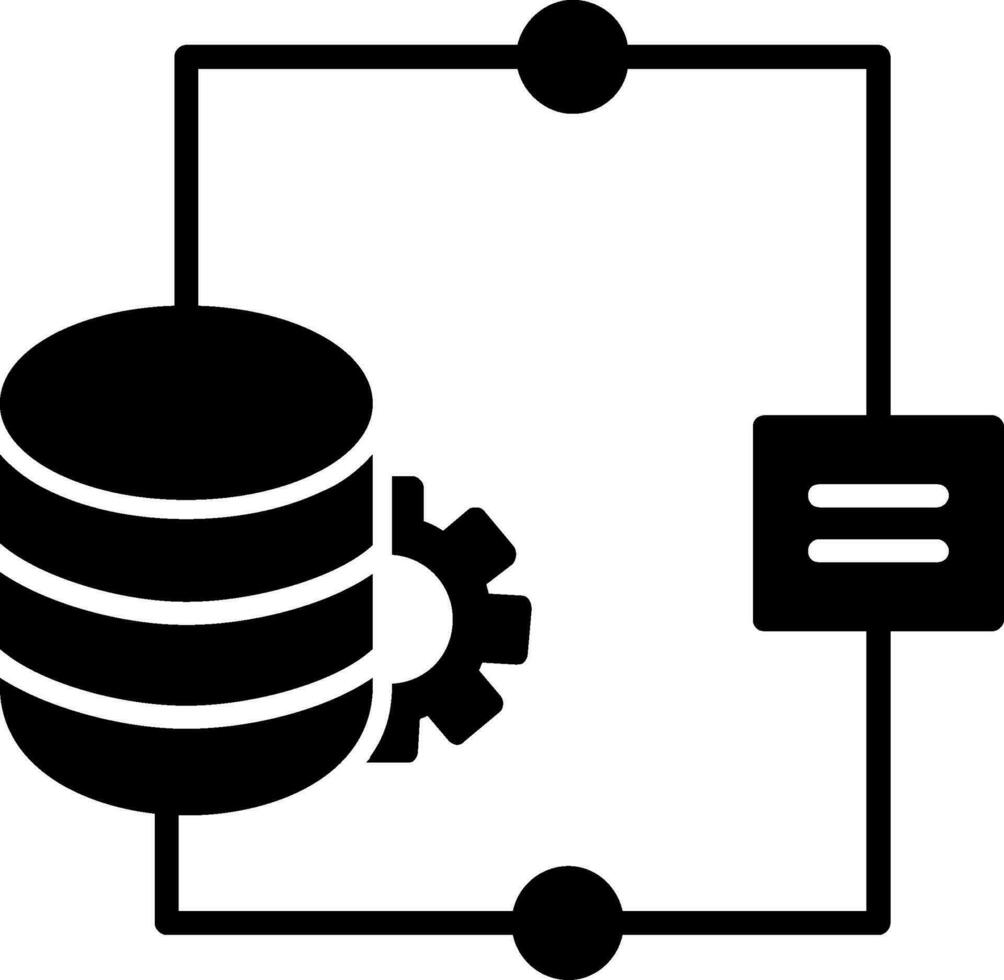 icono de vector de integración de datos