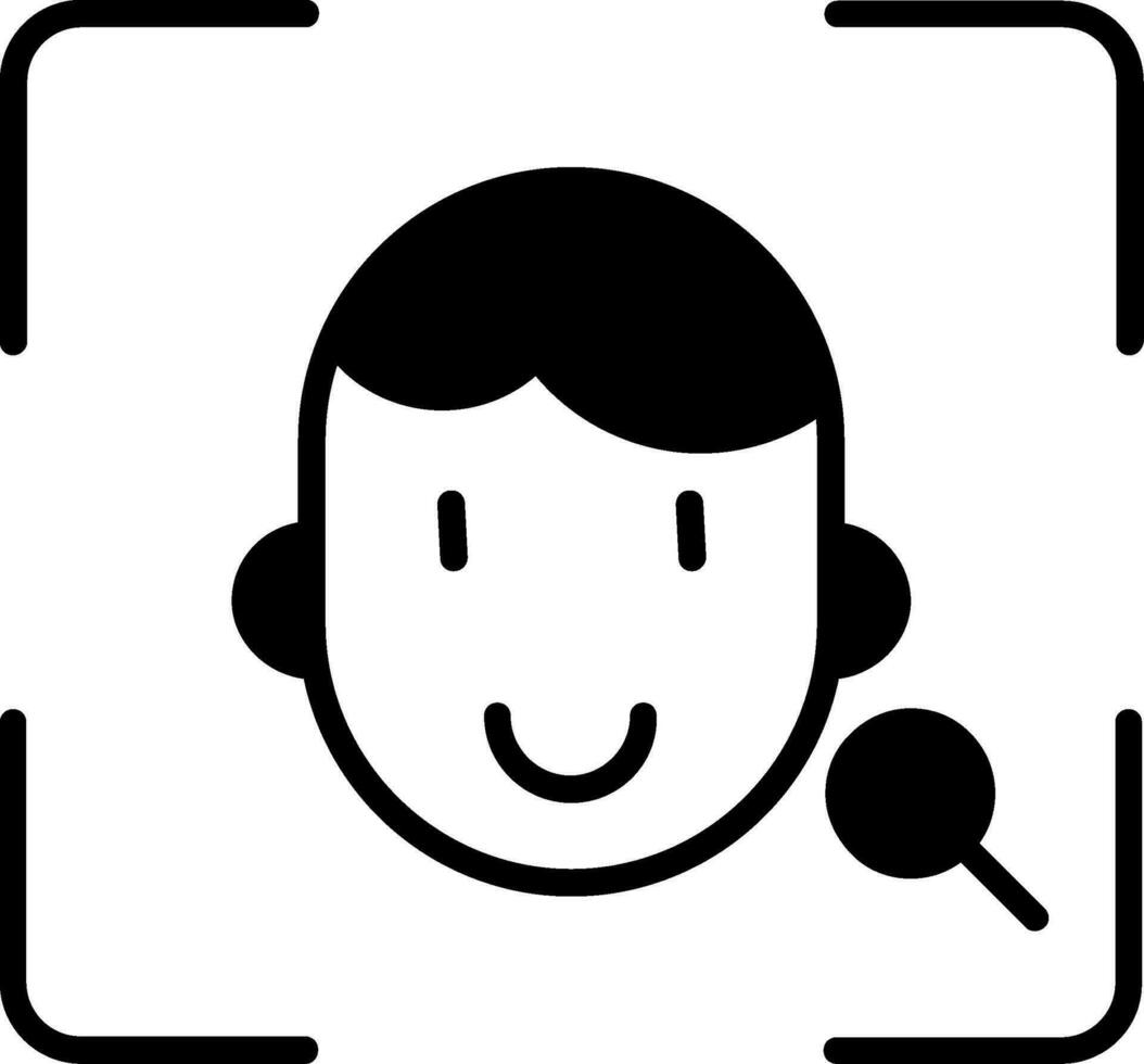 Face Scanner Vector Icon