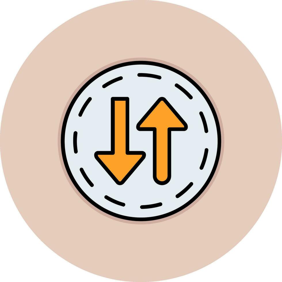 Two Way Street Vector Icon