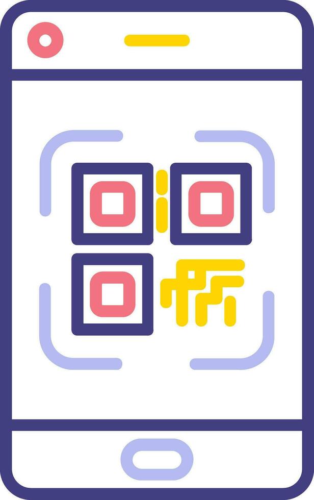 Smartphone Qr Code Vector Icon