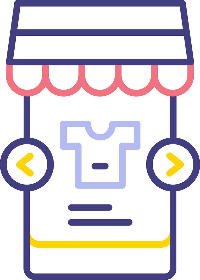 icono de vector de tienda en línea