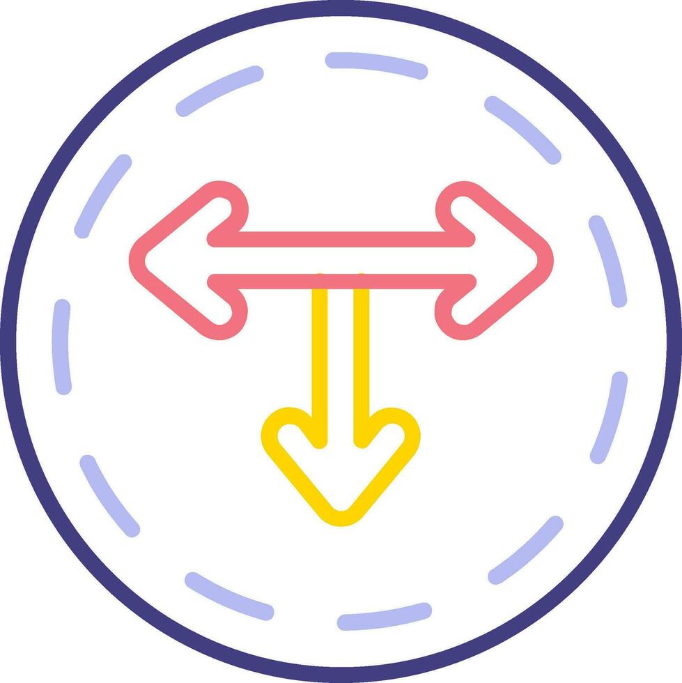 T Junction Vector Icon