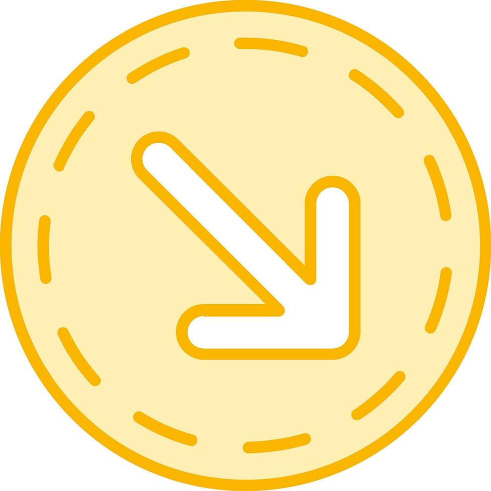 Down Right Arrow Vector Icon