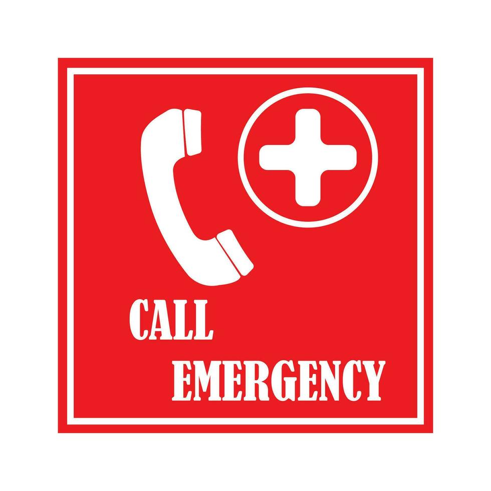 emergency call icon logo vector design template