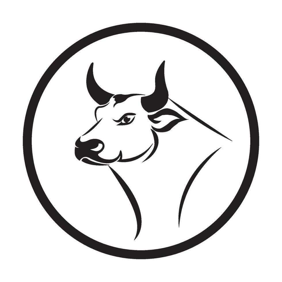 toro icono logo vector diseño modelo
