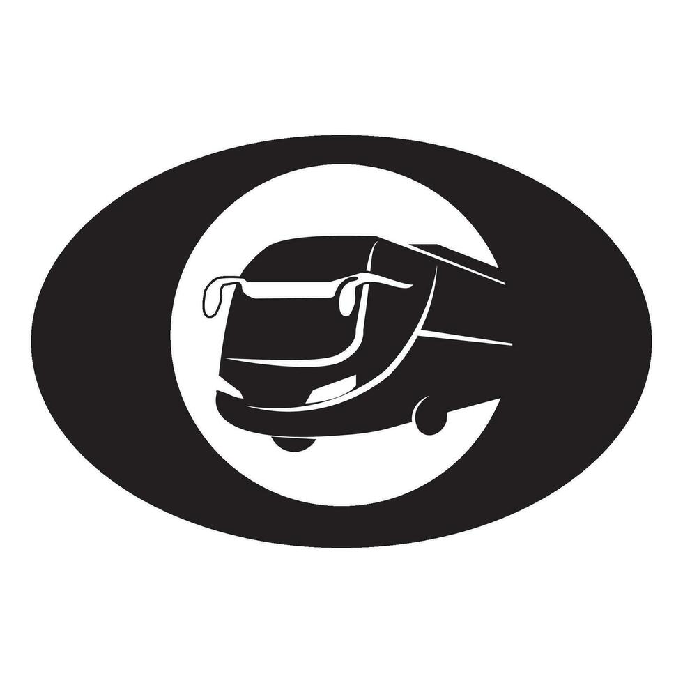 bus car icon logo vector design template