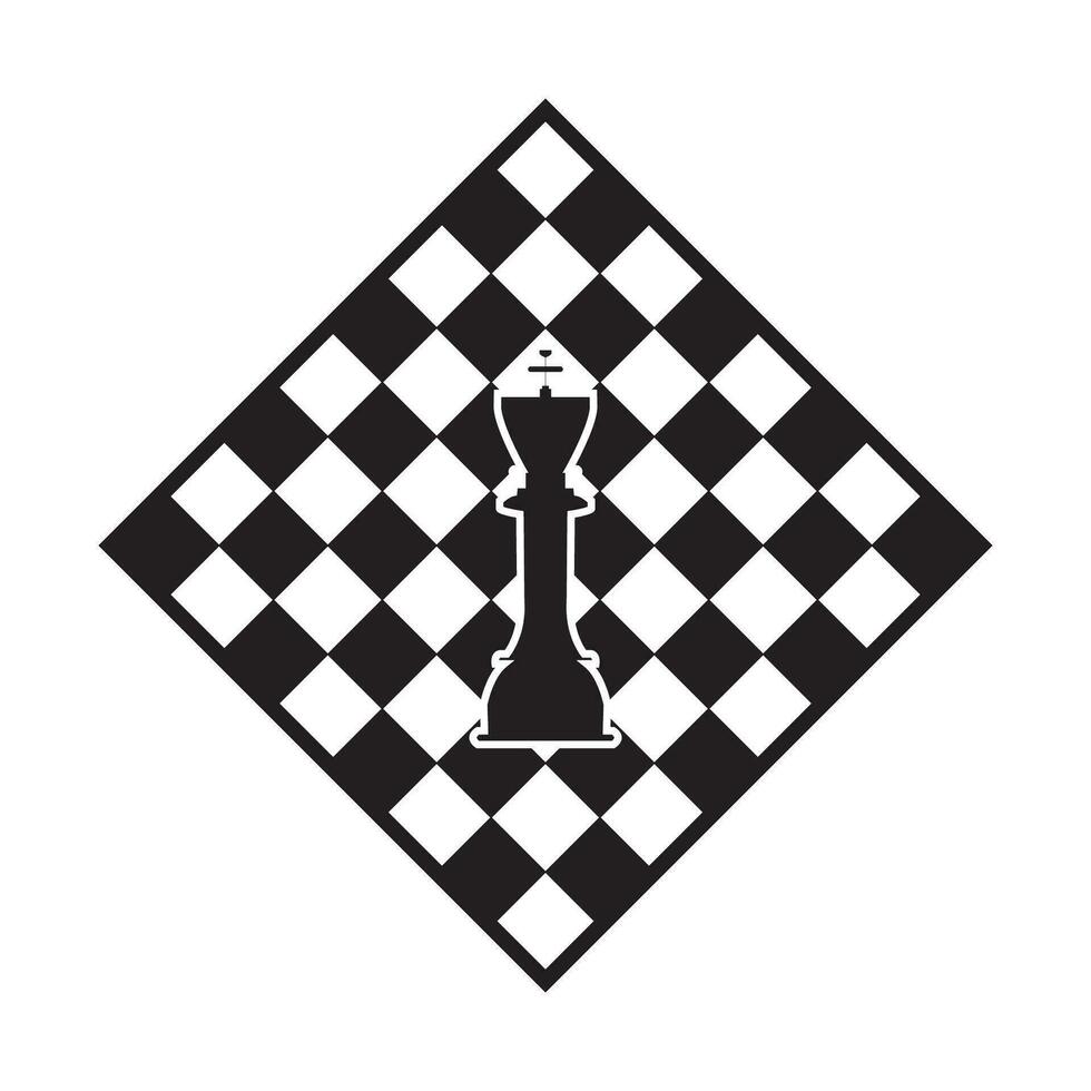chess icon logo vector design template