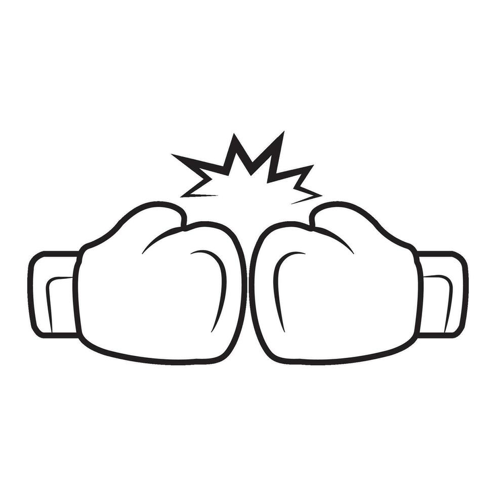 boxing gloves icon logo vector design template