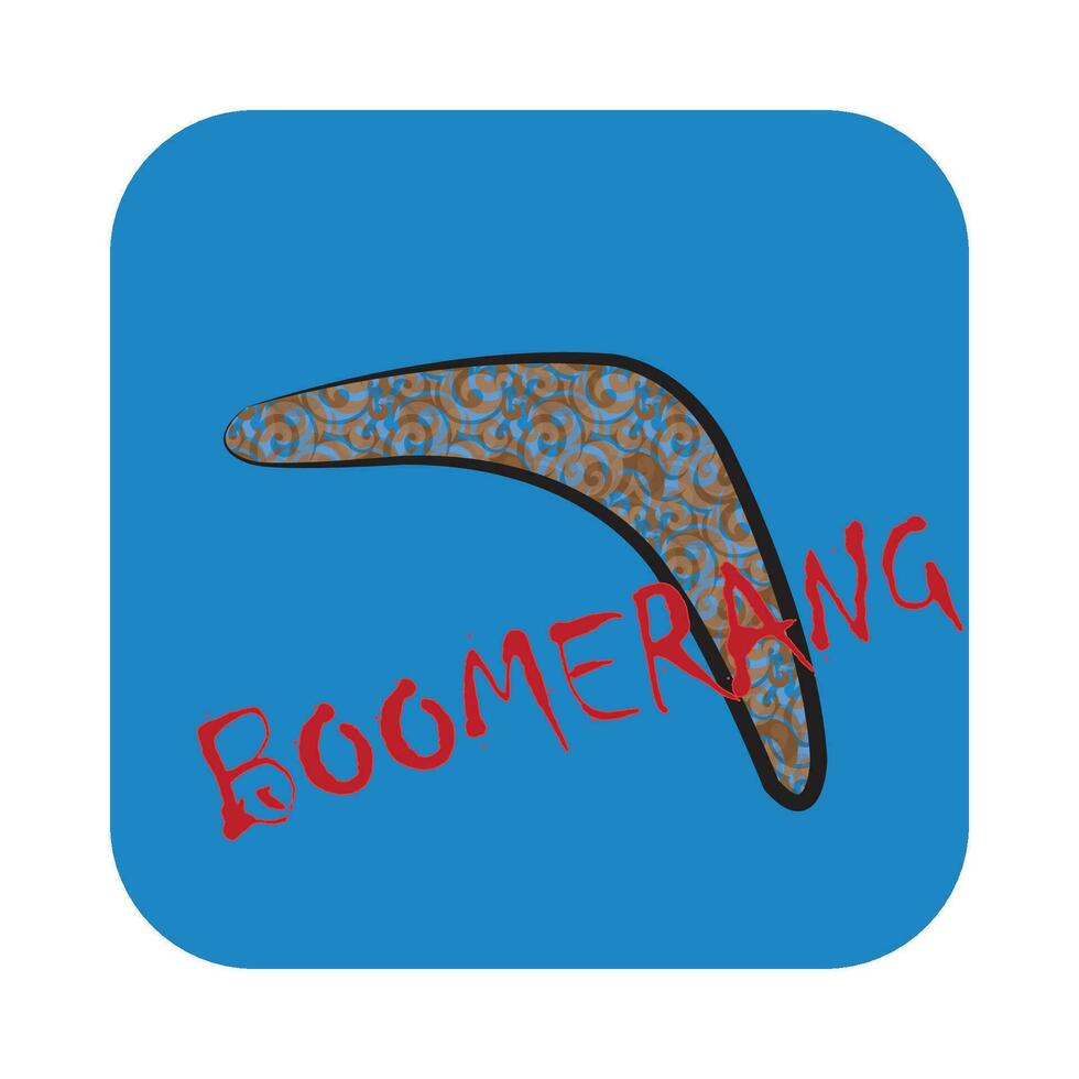boomerang icon logo vector design template