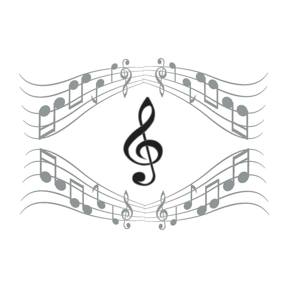 musical Nota icono vector