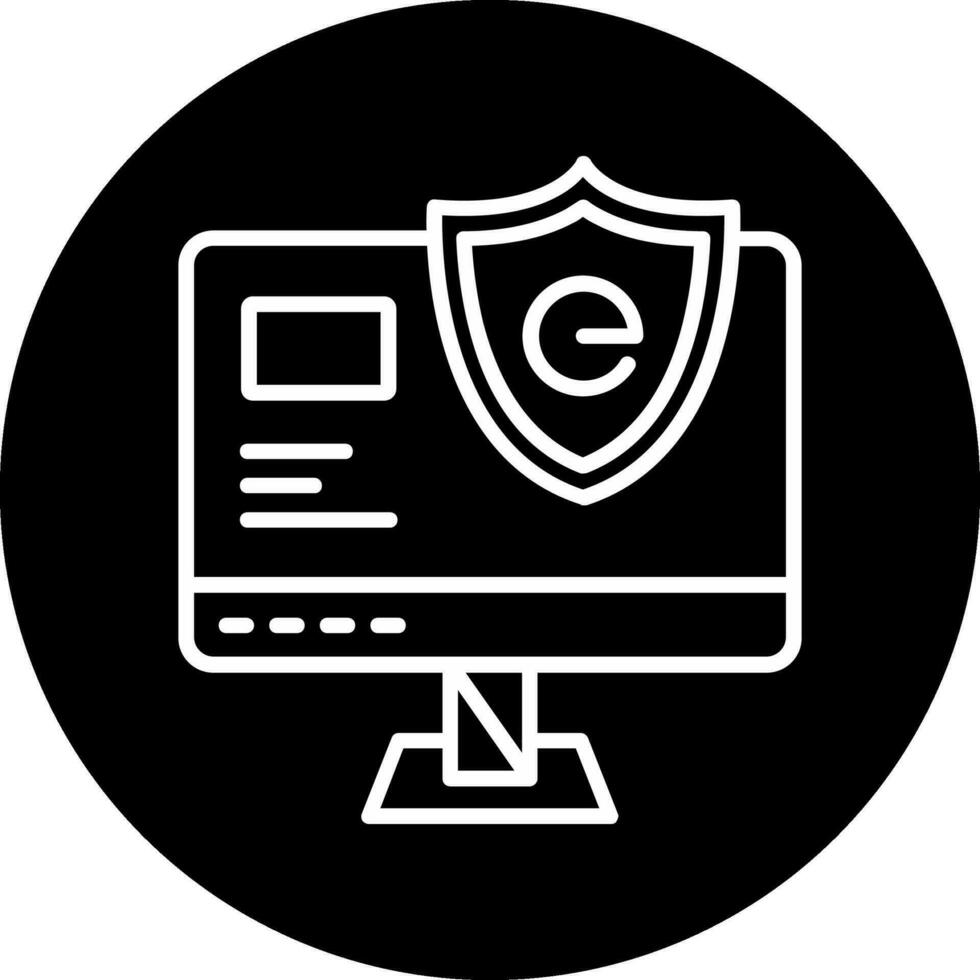 icono de vector de protección de datos