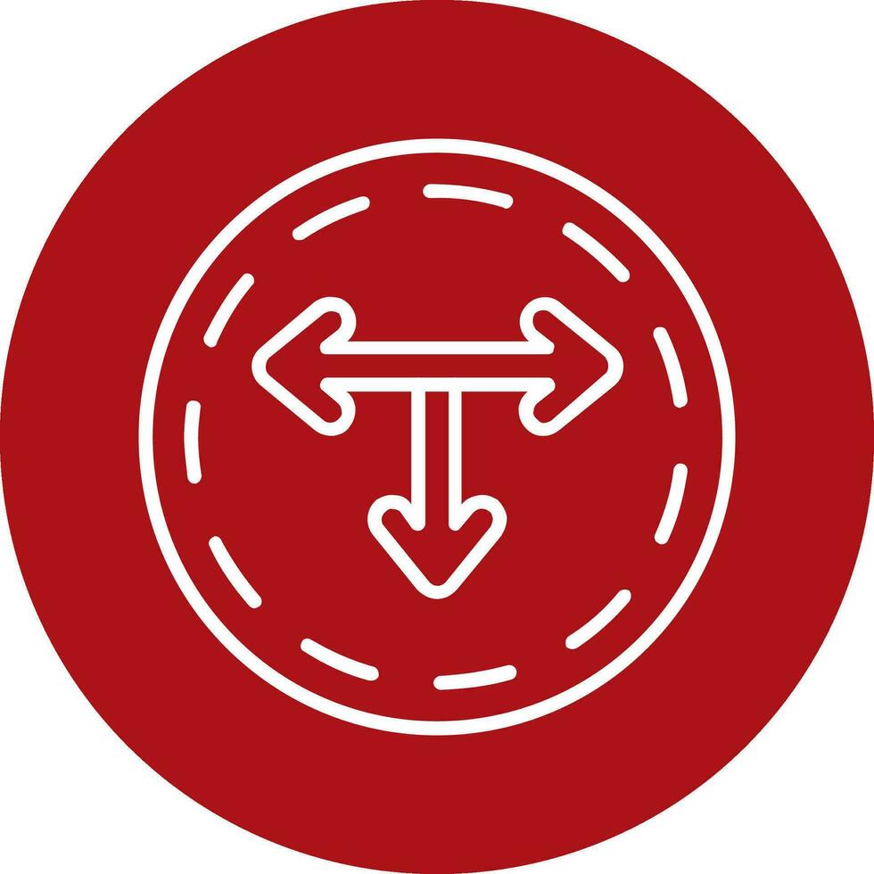 T Junction Vector Icon