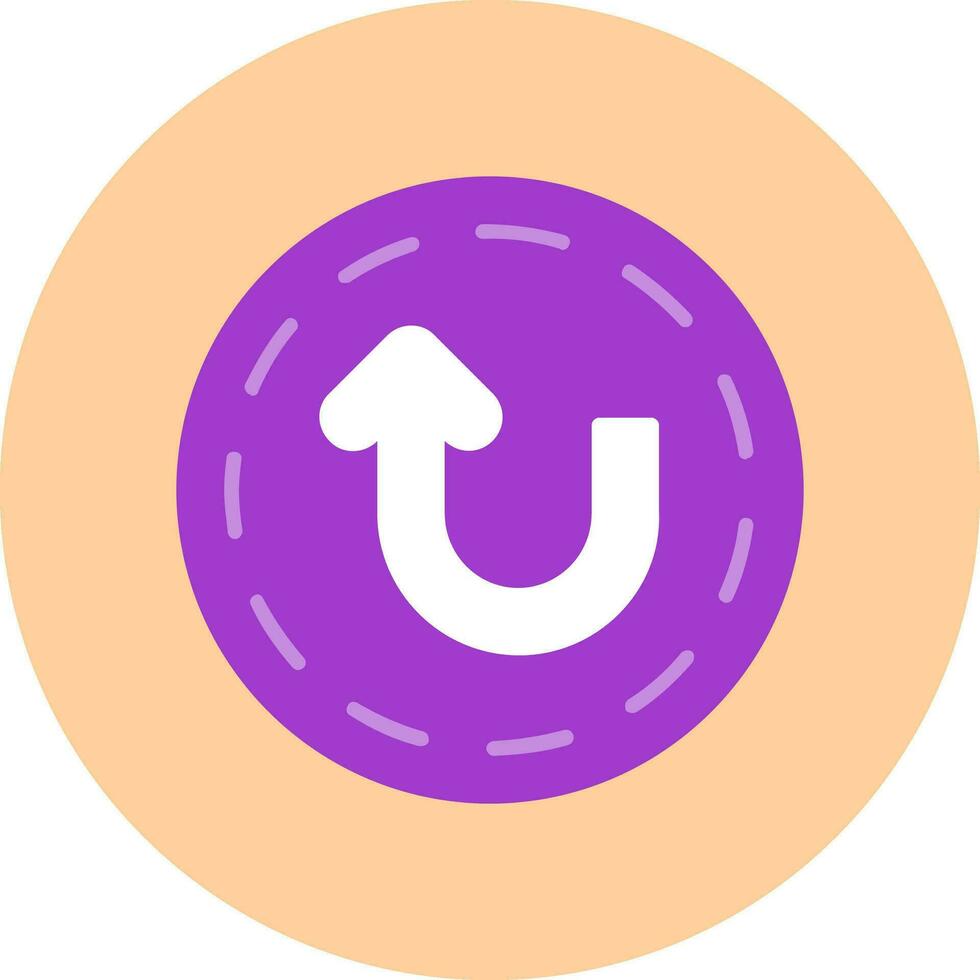 U Turn Vector Icon