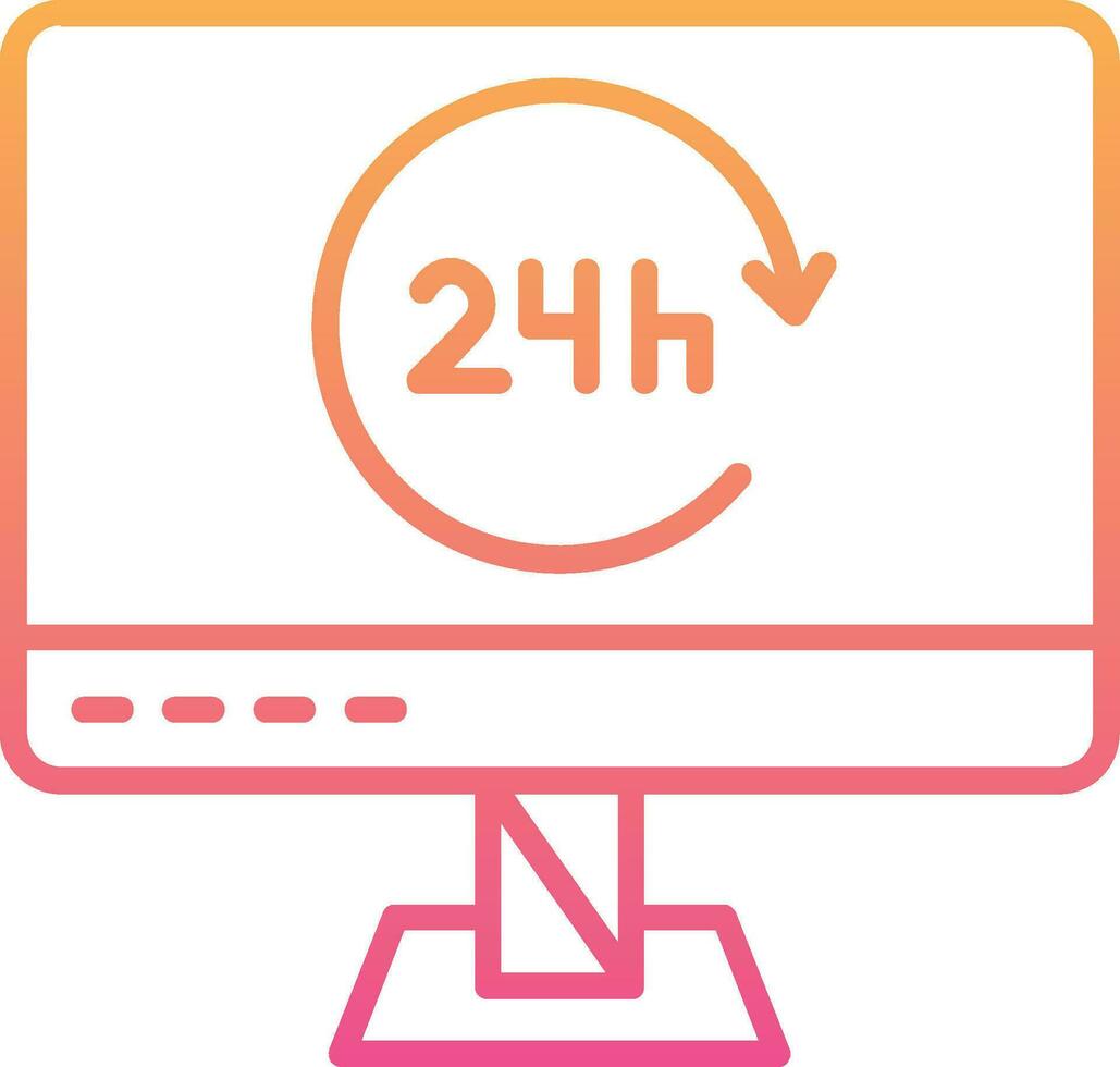 24 Hours Vector Icon