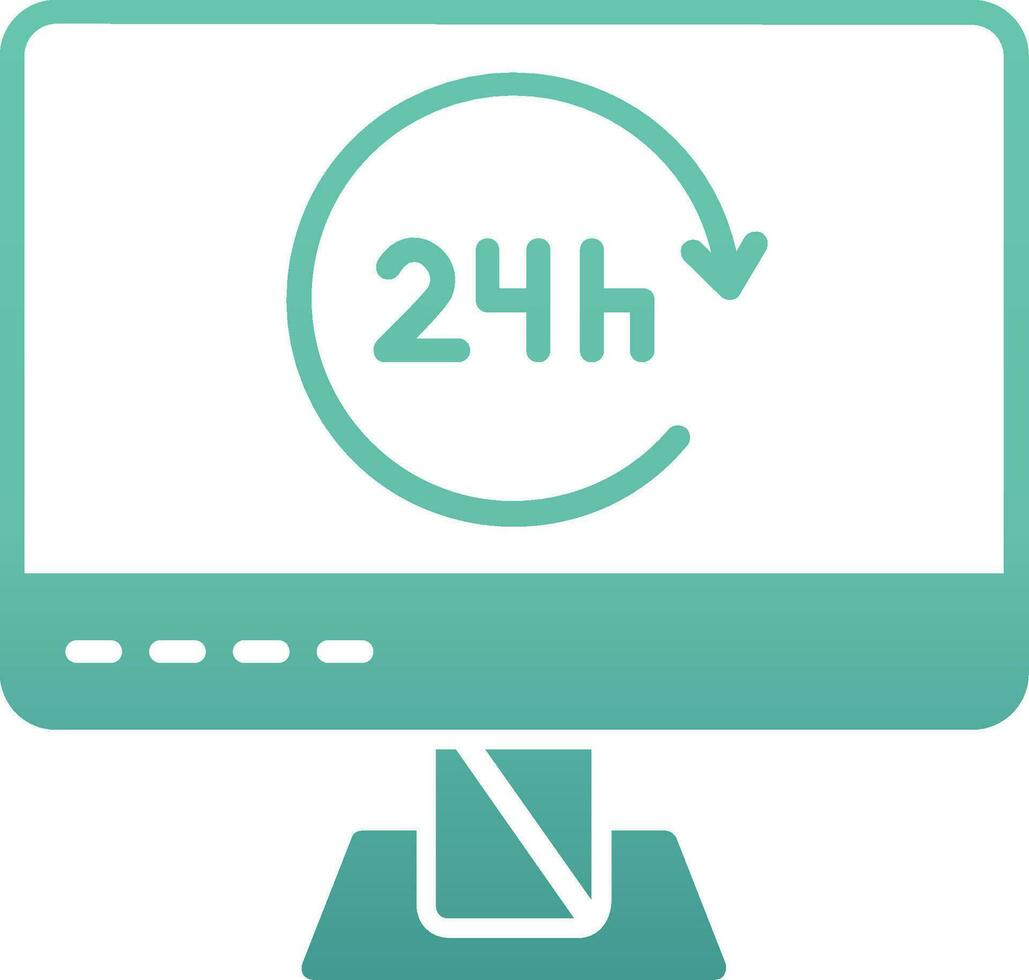 24 Hours Vector Icon