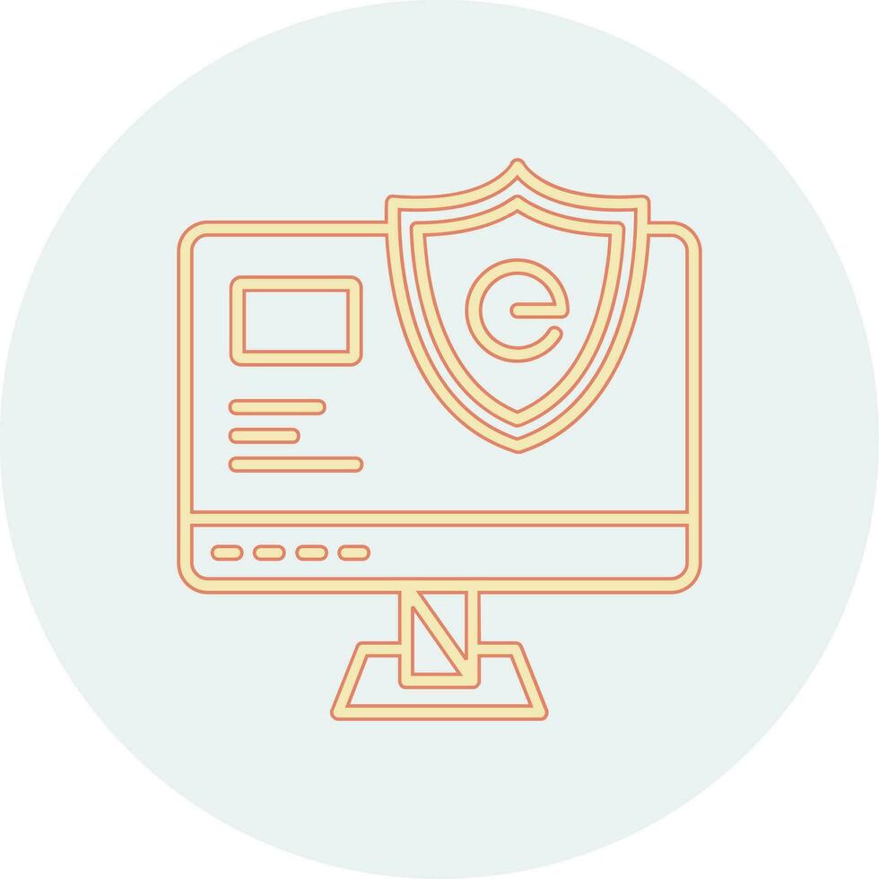 icono de vector de protección de datos