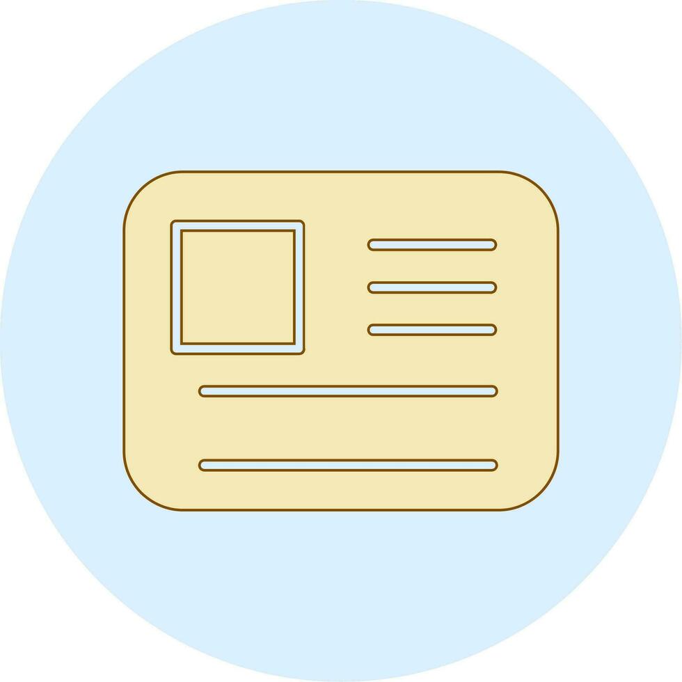 Id Card Vector Icon