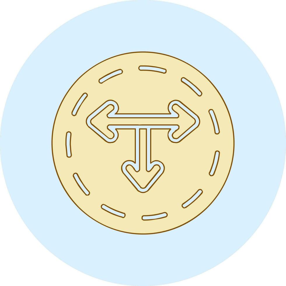 T Junction Vector Icon