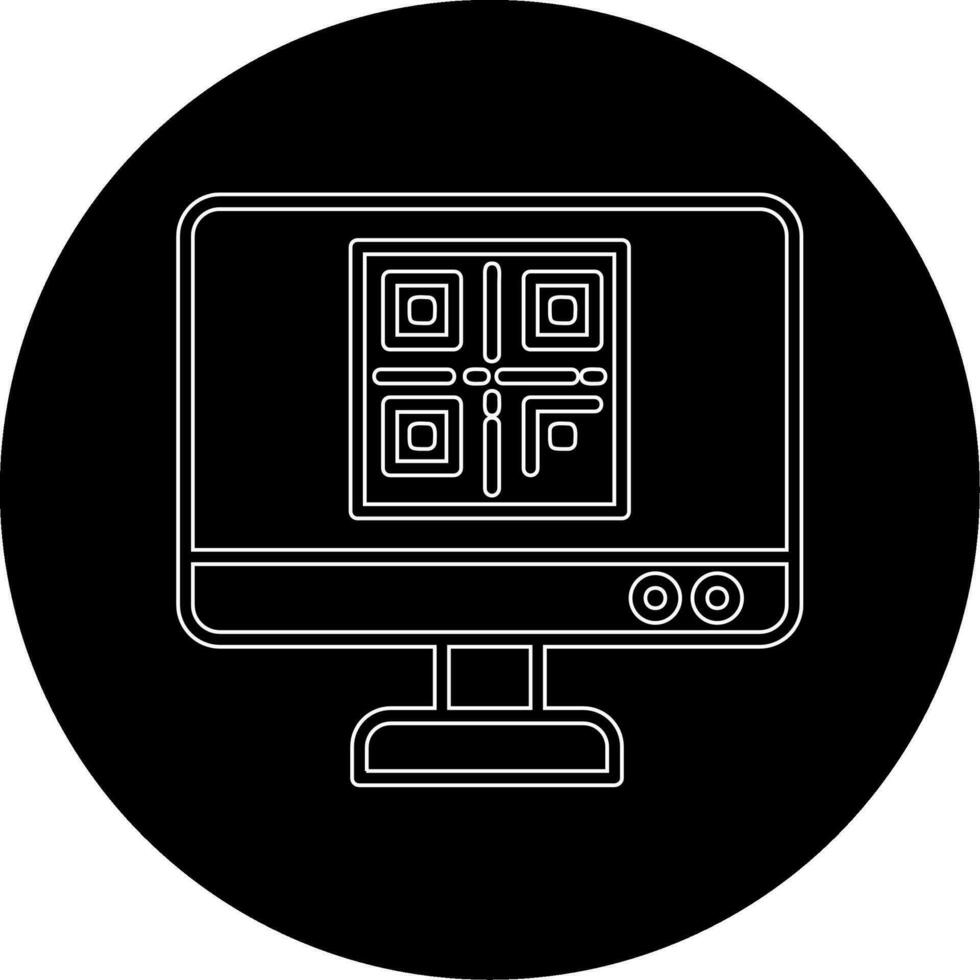 icono de vector de código qr