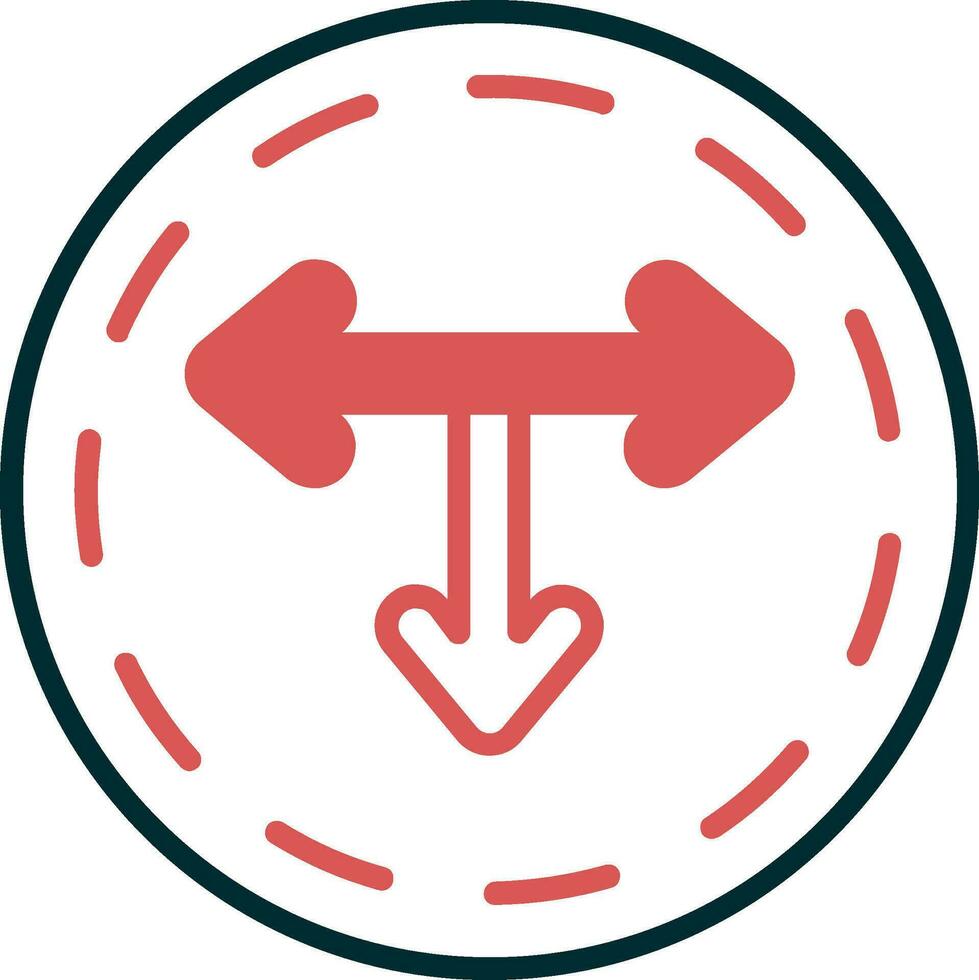 T Junction Vector Icon