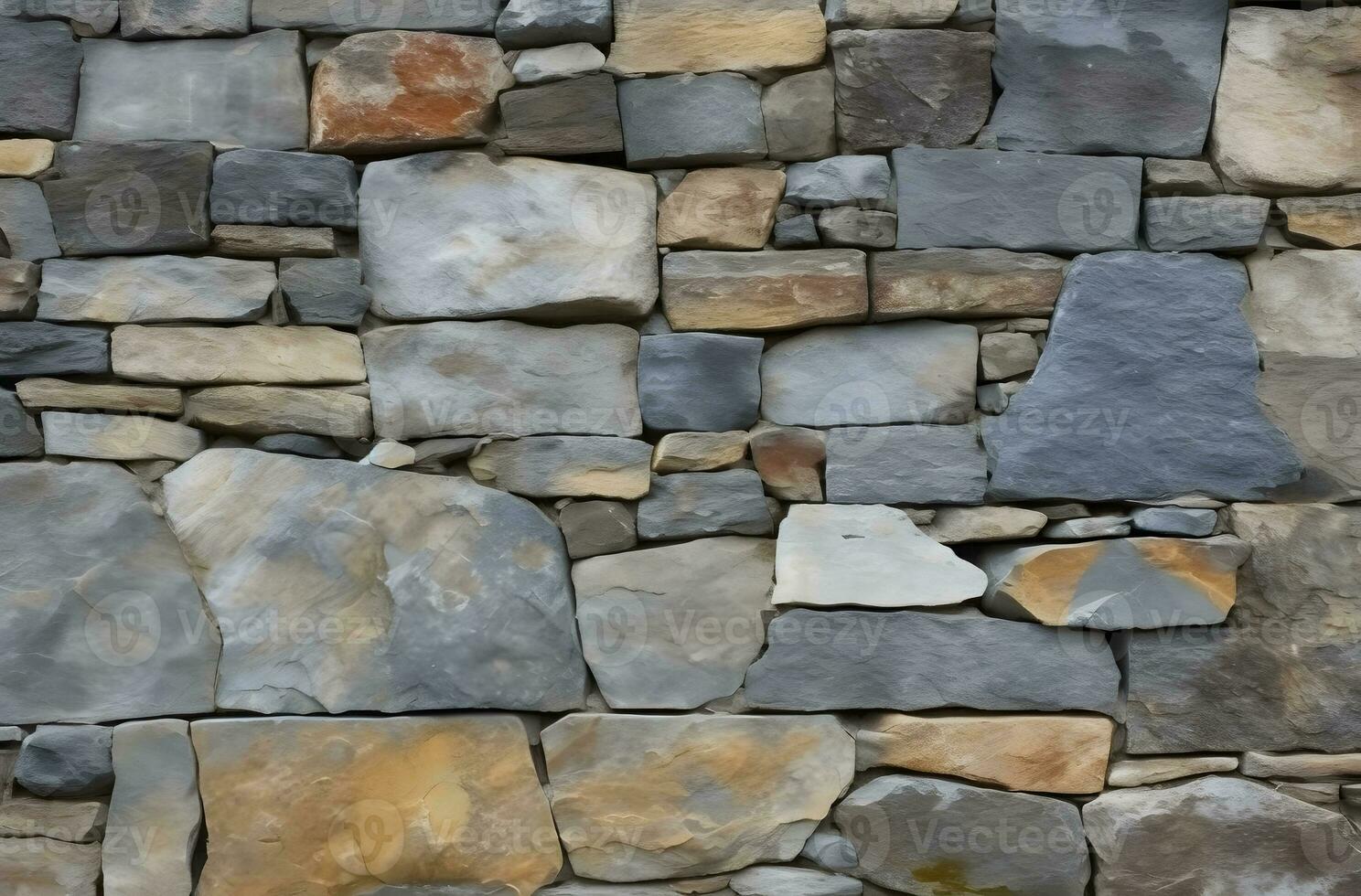 AI generated Stone surface texture. Grunge brick wall background. Background of old vintage brick wall photo