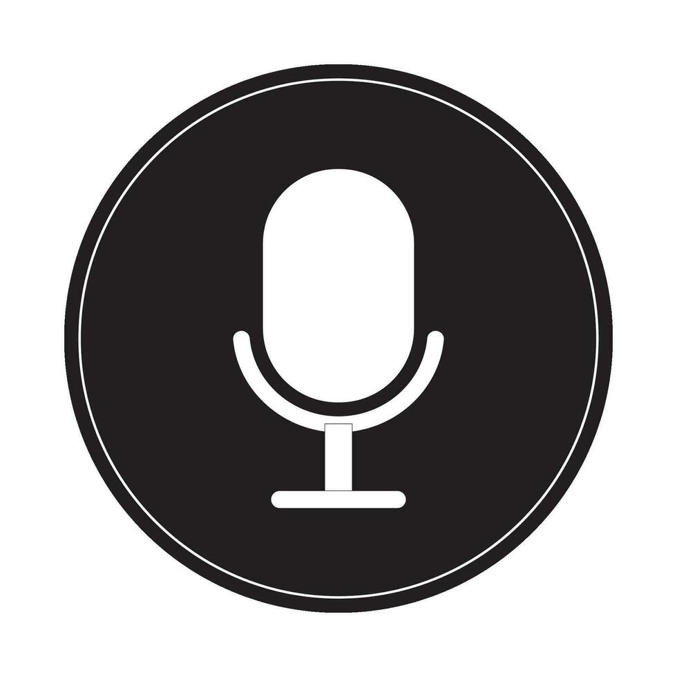 mic icon logo vector design template